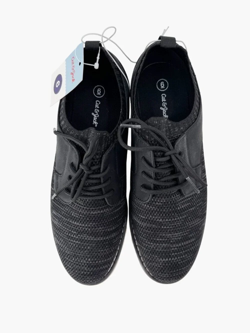 NEW Cat & Jack Kids' Elijah Knit Dress Shoes - Black